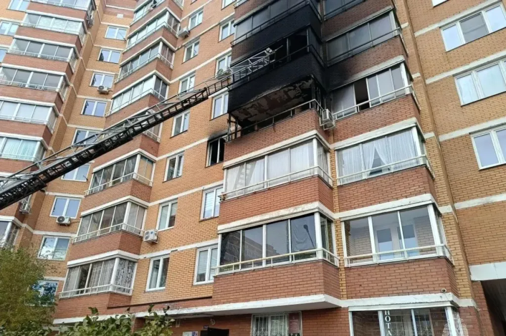 В Сосновоборске при пожаре в девятиэтажке пострадала хозяйка квартиры
